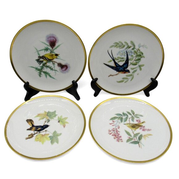 Hutschenreuther AUDUBON Bird Decorative PLATES Set of 4 Bavaria Germany 8 Inches - Picture 1 of 11